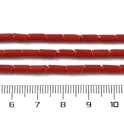 Окрашенные синтетические коралловые бусины&nbsp;CORA-P010-02-1