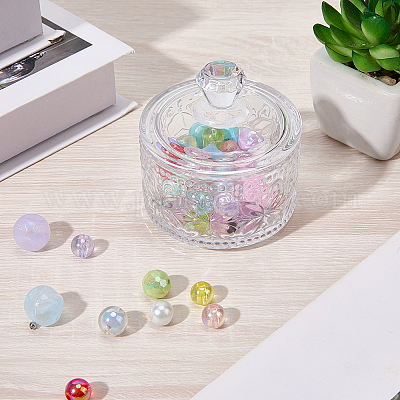 1шт стеклянная банка для конфет с крышкой&nbsp;AJEW-CN0005-13B-1