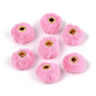 Европейские бусины с имитацией кроличьей шерсти&nbsp;FIND-WH0126-574A-09-1