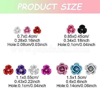 540шт алюминиевые бусины&nbsp;FALUM-YW0001-01-1