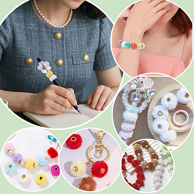 72 шт. 12-х цветные европейские бусины из полиэстера&nbsp;OPDL-PH0001-08-1