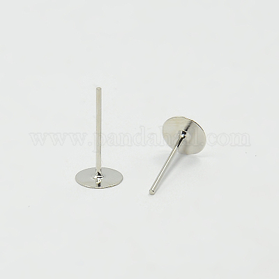 Фурнитура серьга плоским круглые пустые шпильки колышек уха X-E013-NF-1