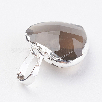 Природные дымчатый кварц подвески X-G-G737-14F-S-1