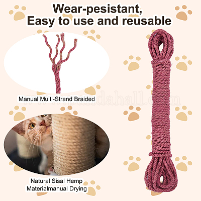 50м круглый витой джутовый шнур&nbsp;OCOR-WH20006-14A-1