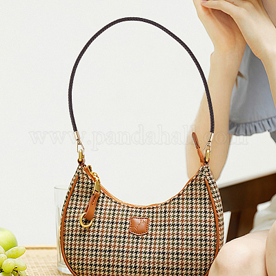 Плетеные ручки сумки из искусственной кожи&nbsp;PURS-WH0005-96A-04G-1