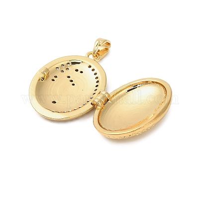 Латунные подвески с микропаве из прозрачного кубического циркония&nbsp;LS-KK-P329-03G-1