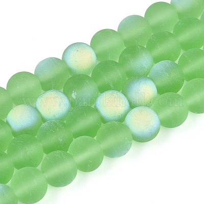 Матовые прозрачные стеклянные бусины&nbsp;LS-GLAA-T032-T8mm-MBB17-1