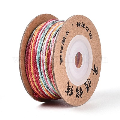 30 м окрашенный сегментный хлопковый шнур для макраме&nbsp;OCOR-T018-01E-1