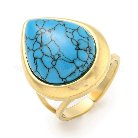 Ионное покрытие (ip) 304 нержавеющая сталь синтетические бирюзовые манжеты кольца G-Z056-09G-02-1