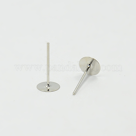 Фурнитура серьга плоским круглые пустые шпильки колышек уха X-E013-NF-1