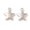 CCB Plastic Pendants, Star, Platinum, 22x19x5mm, Hole: 2mm