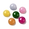 Natural White Jade Cabochons, Dyed, Half Round/Dome, Colorful, 8x4~4.5mm