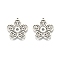 Non-Tarnish 201 Stainless Steel Pendants, Flower, Stainless Steel Color, 27x25.5x1.5mm, Hole: 1.4mm