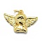 Brass Pendants, Long-Lasting Plated, with Jump Rings, Angel, Real 18K Gold Plated, 13.5x19x5mm, Hole: 3mm