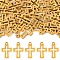 100Pcs Alloy Pendants, Cross Charms, Golden, 17.5x10.5x1.5mm, Hole: 1.4mm