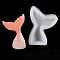 Silicone Molds, Resin Casting Molds, For UV Resin, Epoxy Resin Jewelry Making, Mermaid Tail, White, 114x75x18mm, Inner size: 104x66mm