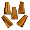 Natural Tiger Eye Pendants, Faceted Trapezoid Charms, 25x13x4mm, Hole: 1mm
