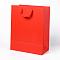 Kraft Paper Bags, with Handles, Gift Bags, Shopping Bags, Rectangle, Red, 32x25x13.2cm