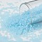TOHO 11/0 Round Beads, Japanese Seed Beads, Frosted, (143F) Ceylon Frost Aqua, 11/0, 2.2mm, Hole: 0.8mm, about 888pcs/8g