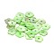 Dyed Natural Freshwater Shell Flower Beads, Pale Green, 10x2mm, Hole: 1.5mm