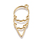 Zinc Alloy Open Back Bezel Pendants, For DIY UV Resin, Epoxy Resin, Pressed Flower Jewelry, Ice Cream, Golden, 42x18.5x2.5mm, Hole: 2.5mm