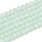 Imitation Jade Glass Beads Strands, Round, Faceted, Aquamarine, 2x2mm, Hole: 0.6~0.8mm, about 173~182pcs/strand, 13.58~14.37''(34.5~36.5cm)