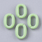 Acrylic Linking Rings, Quick Link Connectors, For Jewelry Cable Chains Making, Oval, Pale Green, 16x11x6.5mm, Inner Diameter: 11x5mm, about 1136pcs/500g