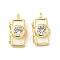 Brass Pave Cubic Zirconia Pendants, with Enamel, Camera, Lead Free & Cadmium Free, Rack Plating, Long-Lasting Plated, Real 18K Gold Plated, White, 16x8.5x5mm, Hole: 1.6mm