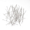 Tarnish Resistant 304 Stainless Steel Flat Head Pins, for DIY Beading Charm Making, Stainless Steel Color, 40x0.7mm, 21 Gauge, Head: 1.2~1.5mm