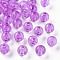 Transparent Acrylic Beads, Round, Violet, 8x7mm, Hole: 2mm, about 1745pcs/500g