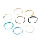 Braided Waxed Polyester Cord Bracelet Making Accessories, Mixed Color, 0.2cm, Inner Diameter: 1-5/8 inch(4.2~8.3cm)