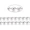 Non-Tarnish 304 Stainless Steel Ball Chains, Stainless Steel Color, Rice: 6x4mm