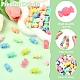 100шт прорезиненные акриловые бусины&nbsp;SACR-YW0002-06-5
