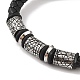 Плетеные браслеты из кожаного шнура из микрофибры BJEW-B096-18A-2