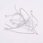 Железный штифт, серебряные, 50x0.7 мм, отверстие : 2 мм, Около 5000 шт / 1000 г