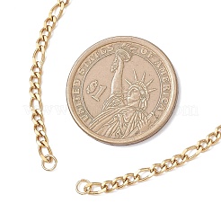 Изготовление ожерелья из цепочки Фигаро толщиной 3 мм из нержавеющей стали 304&nbsp;AJEW-JB01465-01