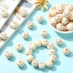 Природных шарики древесины&nbsp;WOOD-T019-13B