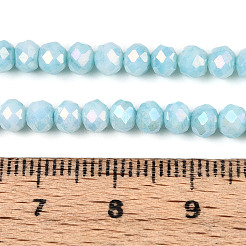 Антикоррозийные гальванические стеклянные бусины рондель&nbsp;EGLA-T021-4mm-17-08