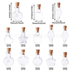 10 шт. 10 стиля мини-контейнеры для бутылок из боросиликатного стекла&nbsp;BOTT-TA0001-01