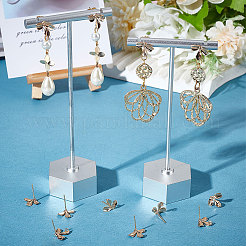 20 шт. латунные серьги-гвоздики&nbsp;KK-BBC0007-10