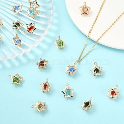 40шт 8 цвета подвески со стразами&nbsp;IFIN-YW0003-95