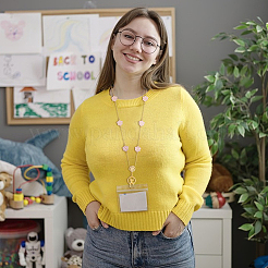 Держатель для карточек с эмалью из цветного сплава&nbsp;HJEW-FH00047