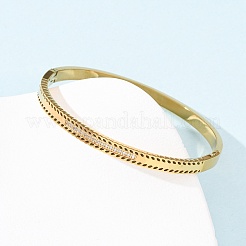 Женские браслеты-шарниры из нержавеющей стали 304 с микропаве из кубических цирконий&nbsp;BJEW-Z146-04G