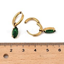 Серьги-кольца из нержавеющей стали 304 с кристаллами и стразами&nbsp;EJEW-G423-08G-01