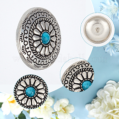 12 комплект заклепок из сплава и имитации бирюзы&nbsp;FIND-GF0004-24