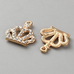 Подвески из сплава и страза&nbsp;FIND-P033-01G