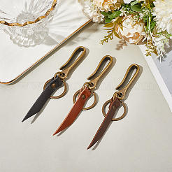 3шт 3-х цветные брелки из коровьей кожи&nbsp;KEYC-SC0001-64