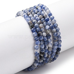 Натуральное синее пятно нитки из бисера яшмы&nbsp;G-Z116-A02-3mm