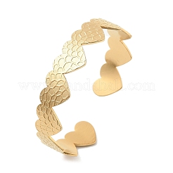 Браслеты-манжеты из нержавеющей стали 304 для женщин&nbsp;LS-BJEW-B120-02G-02