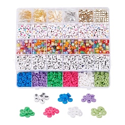 Изготовление украшений из терракоты и бусин с алфавитом своими руками&nbsp;DIY-YW0002-59